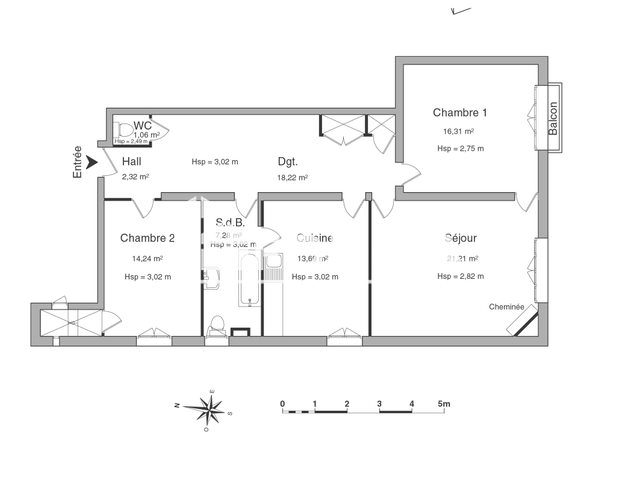 Appartement à louer, 94m², Tarbes