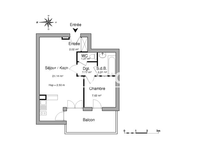 Appartement à louer, 39m², Colomiers