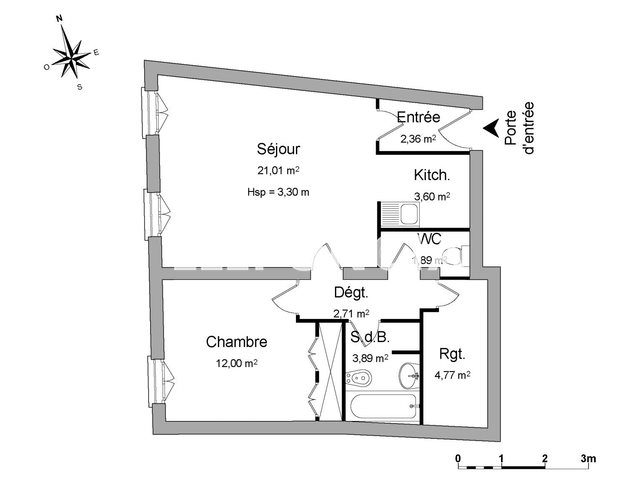 Appartement à louer, 52m², Uzès