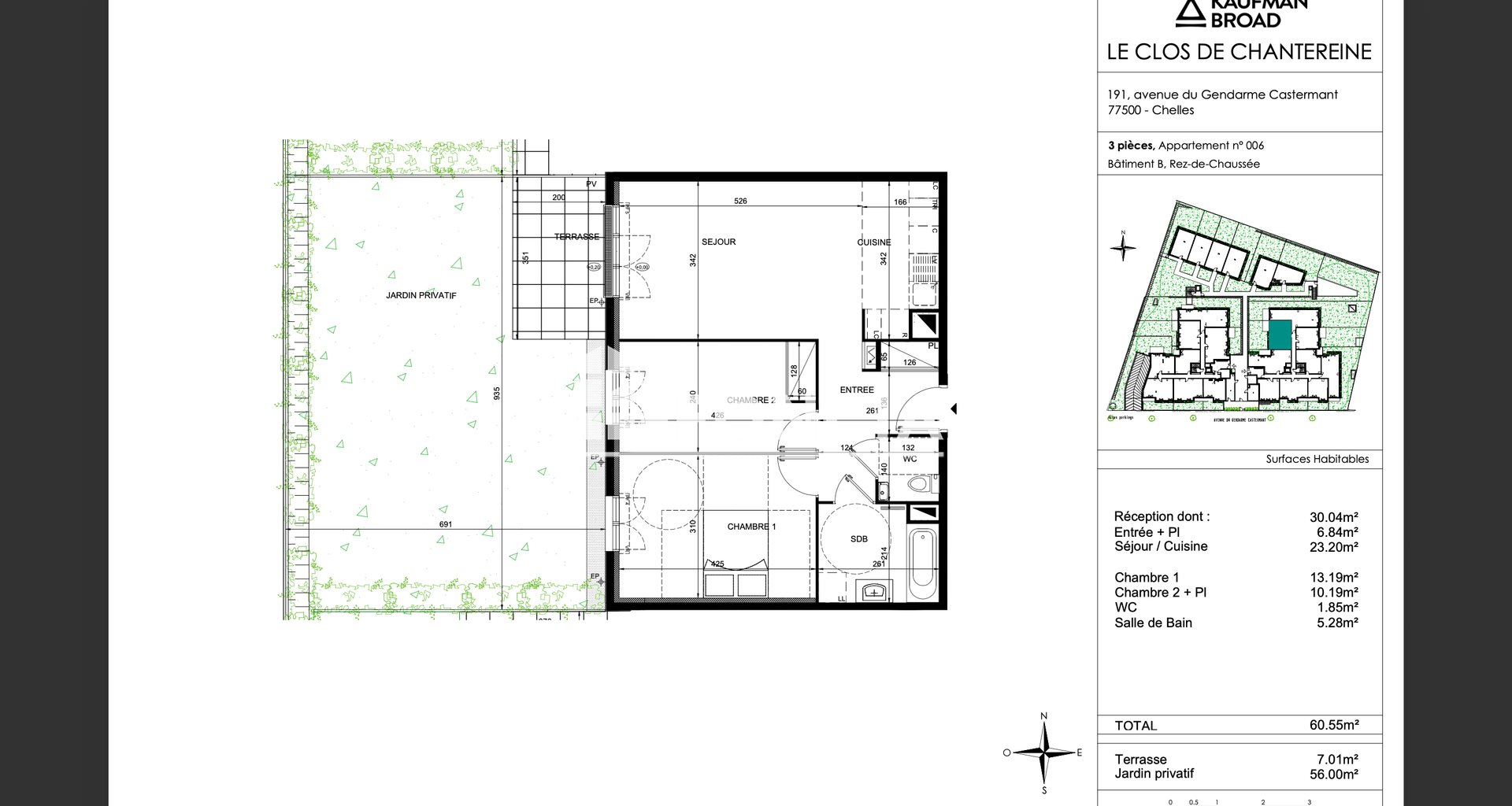 Appartement à louer, 60m², Chelles