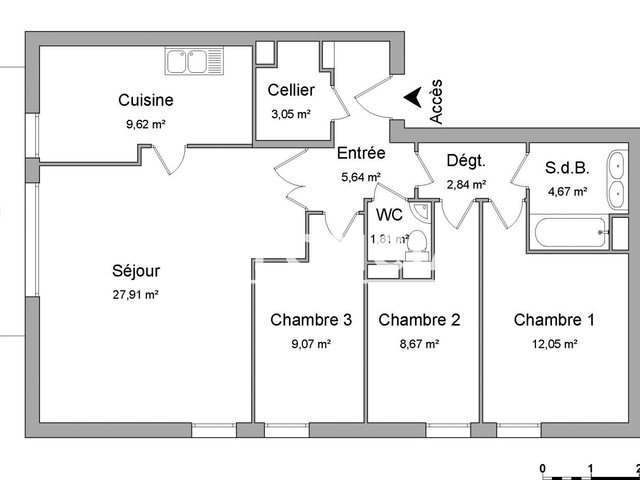 Appartement à louer, 85m², Schiltigheim