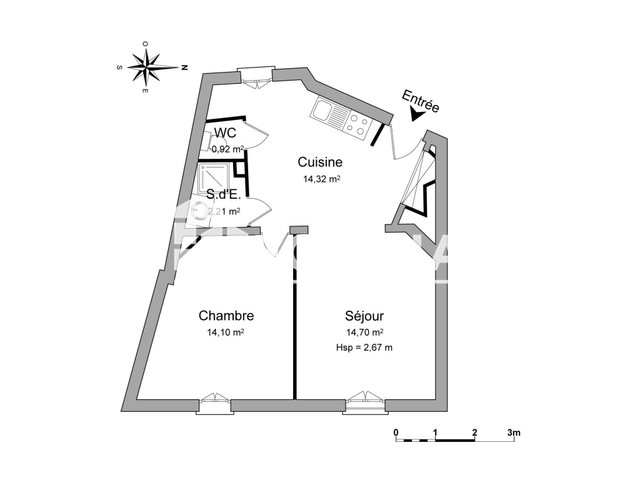 Appartement à louer, 46m², Brest