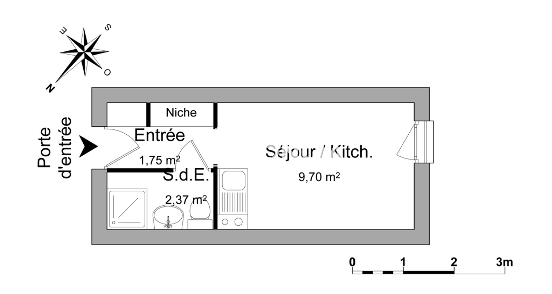 Appartement à louer, 13m², Le Mée-sur-Seine