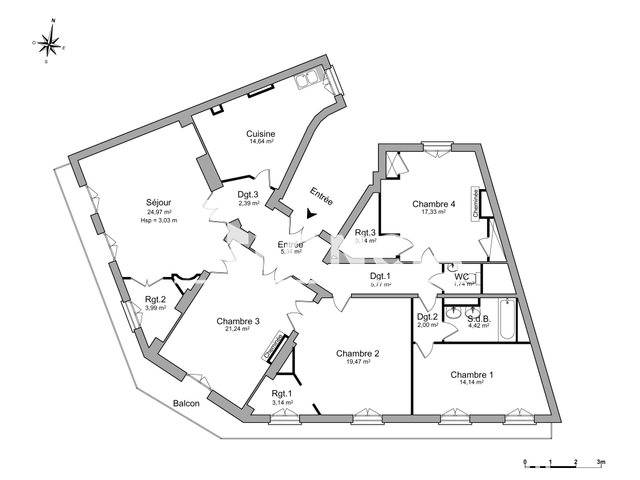 Appartement à louer, 143m², Nancy