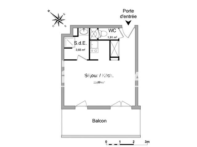 Appartement à louer, 29m², Toulouse