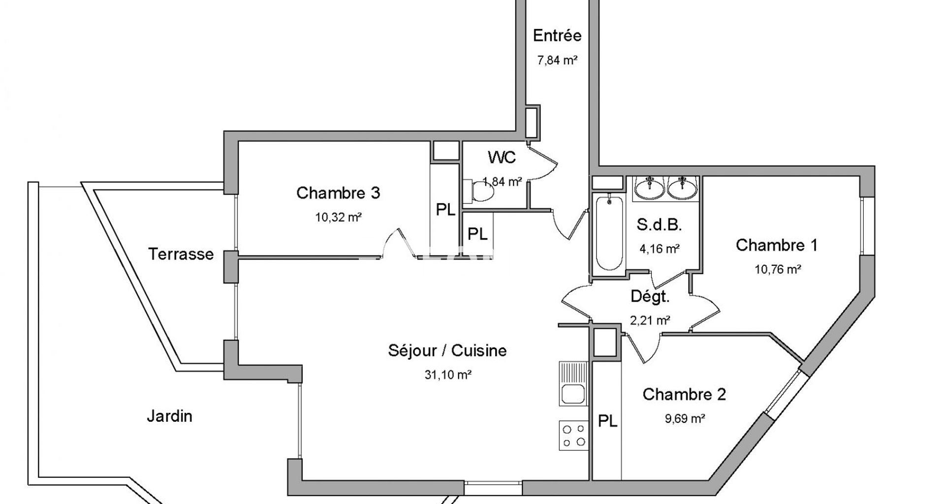 Appartement à louer, 77m², Noisy-le-Sec