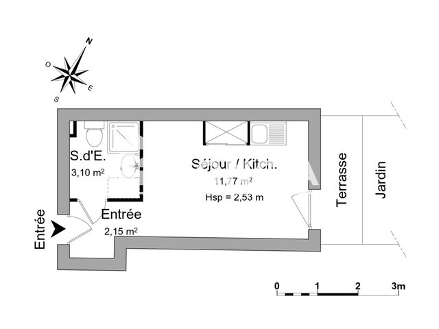 Appartement à louer, 17m², Antibes