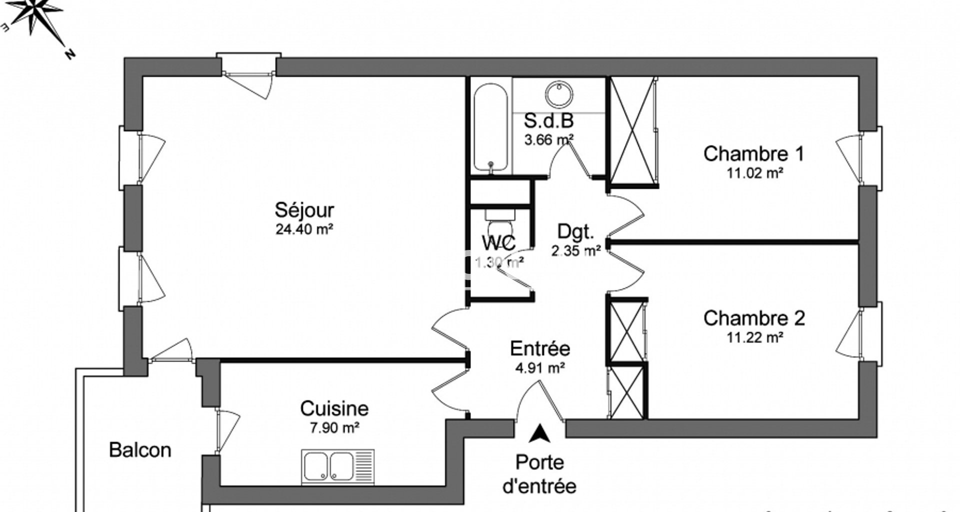 Appartement à louer, 66m², Toulouse