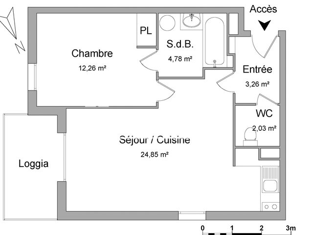 Appartement à louer, 47m², Saint-Laurent-de-la-Salanque