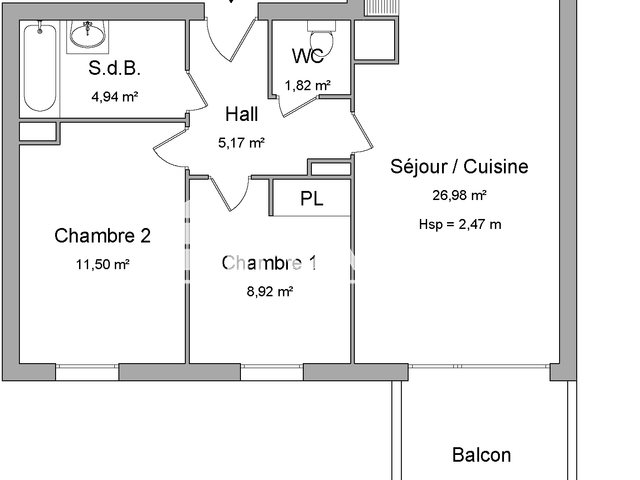 Appartement à louer, 59m², Roubaix