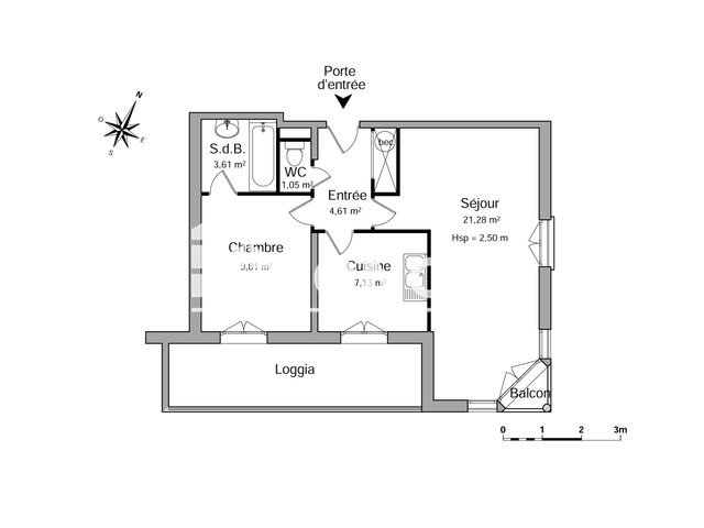Appartement à louer, 47m², Chartres
