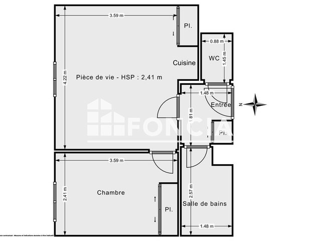 Appartement à louer, 33m², Arras