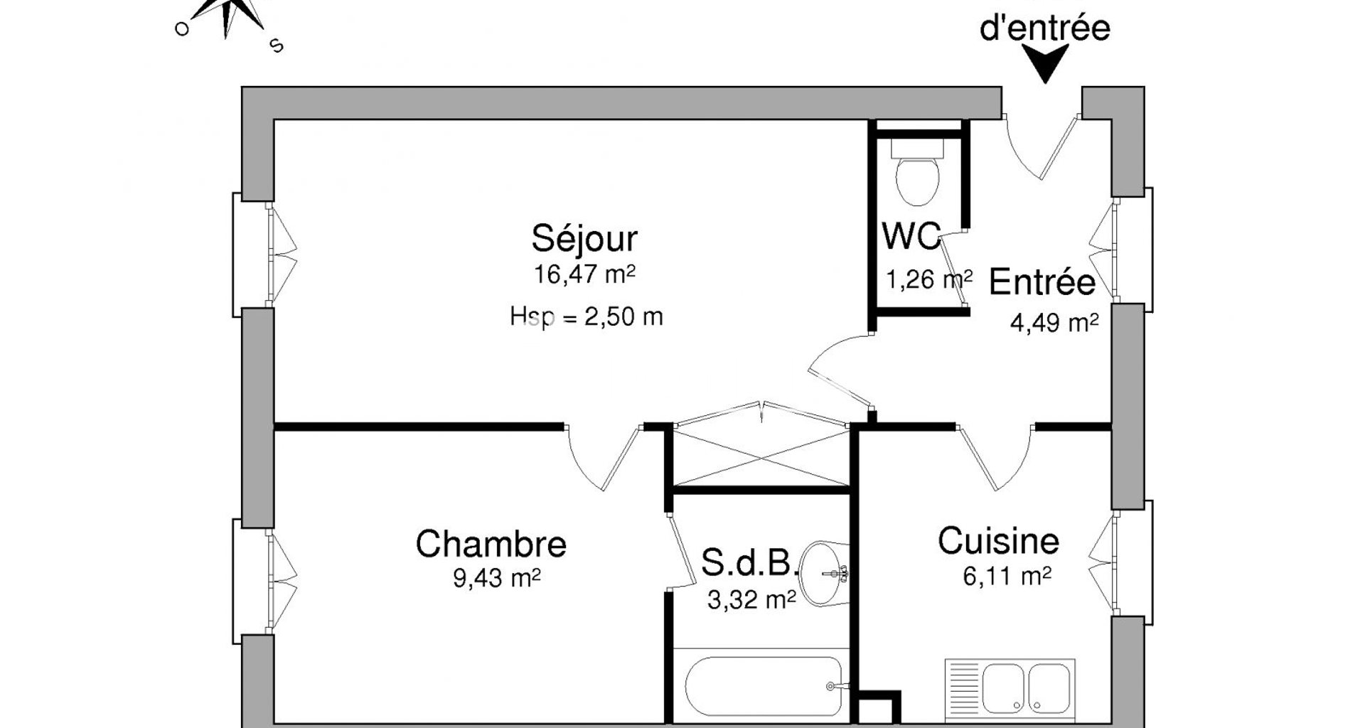 Appartement à louer, 41m², Le Thillay