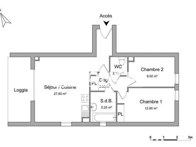 Appartement à louer, 61m², Toulouse