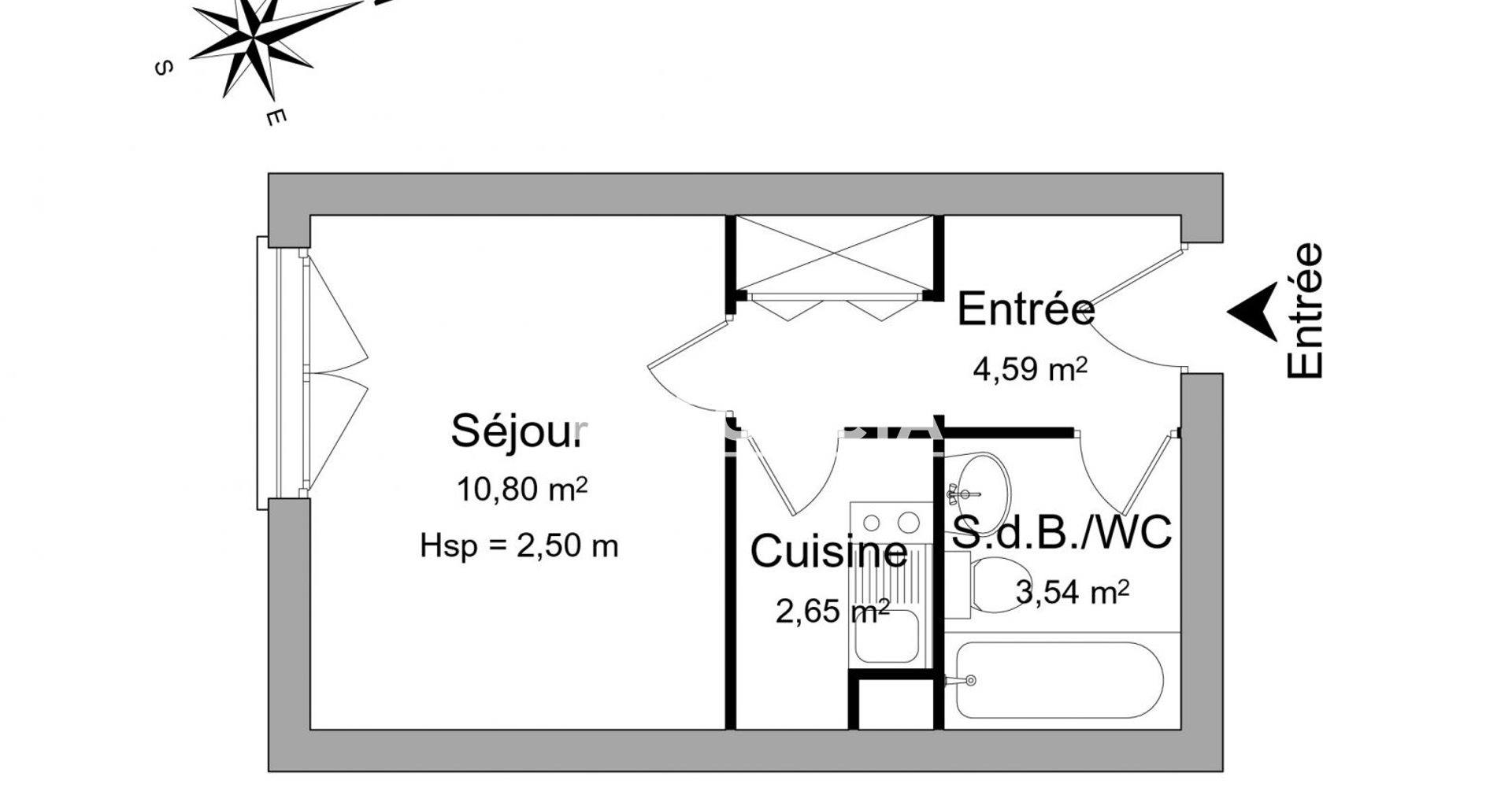 Appartement à louer, 21m², Strasbourg