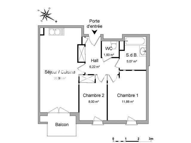 Appartement à louer, 53m², La Seyne-sur-Mer
