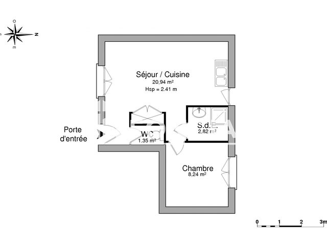 Appartement à louer, 33m², Saint-Nolff