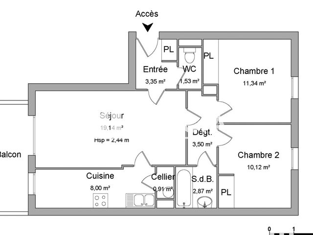 Appartement à louer, 61m², La Roche-sur-Yon