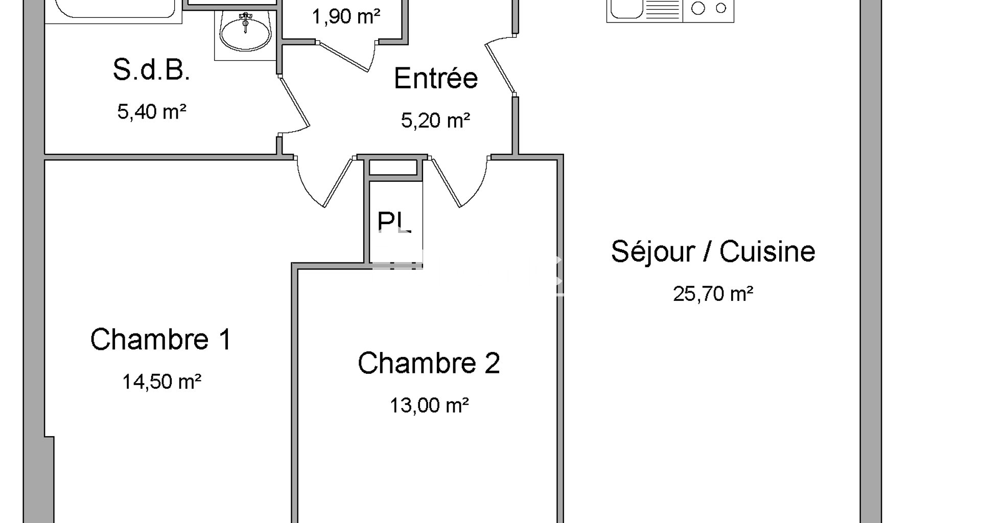 Appartement à louer, 65m², Persan