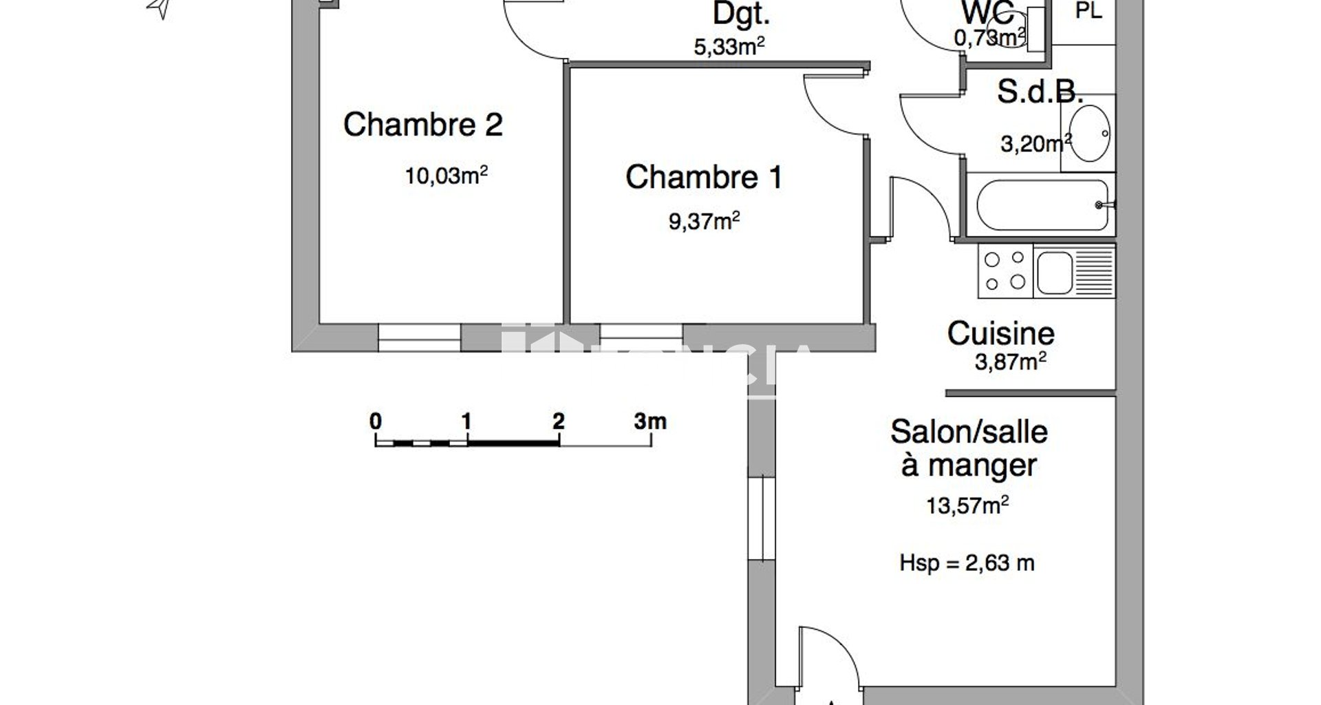 Appartement à louer, 46m², Agen