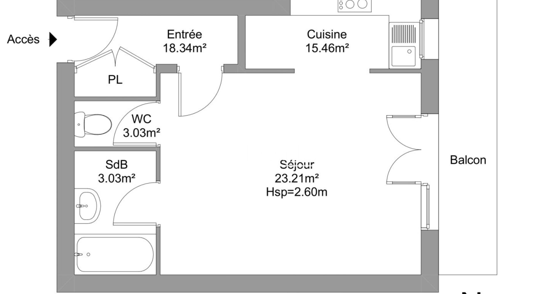 Appartement à louer, 27m², Le Pecq