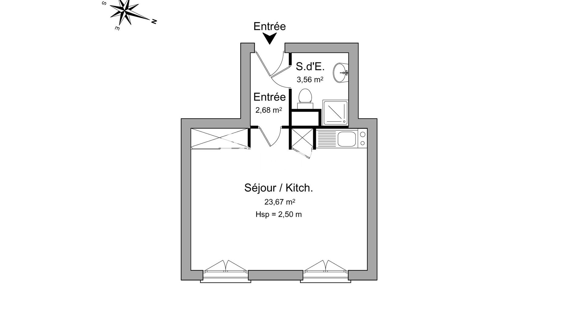 Appartement à louer, 29m², Villeurbanne