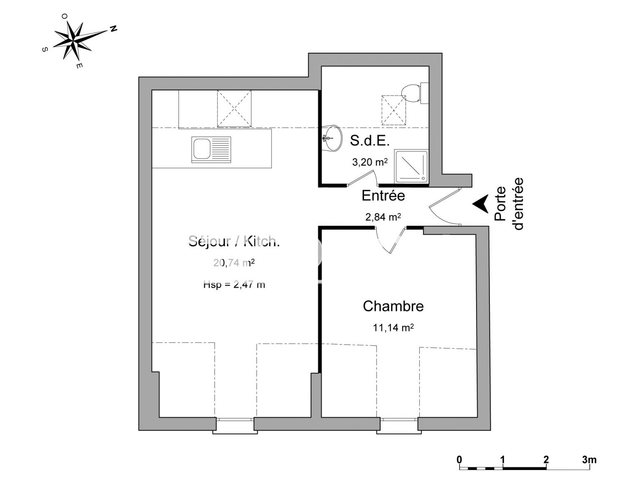 Appartement à louer, 37m², Rennes
