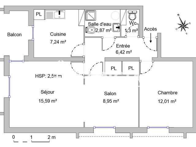 Appartement à louer, 54m², Alès