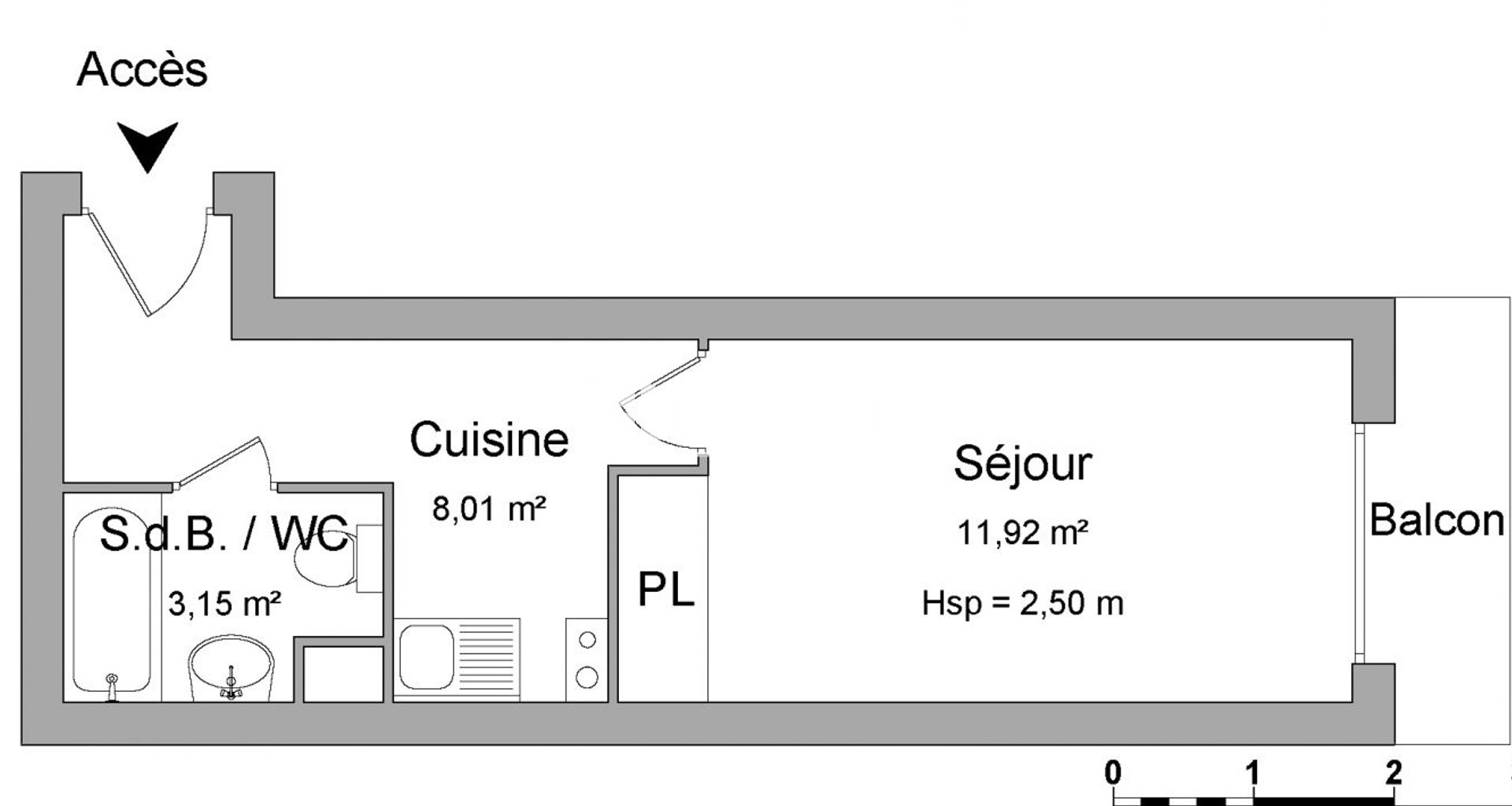 Appartement à louer, 23m², Caluire-et-Cuire