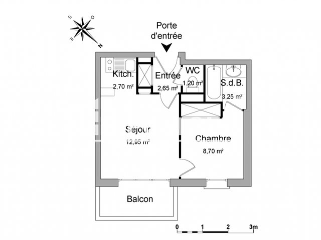 Appartement à louer, 31m², Seilh