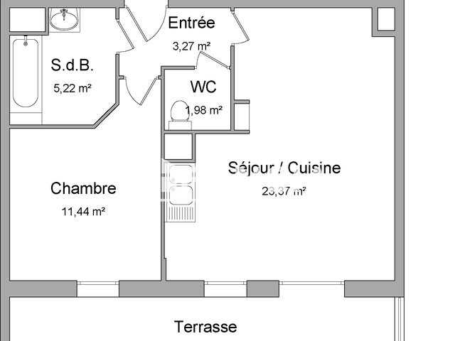Appartement à louer, 45m², Le Grand-Quevilly