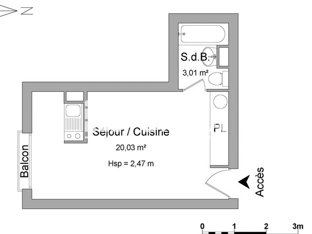 Appartement à louer, 23m², Bordeaux