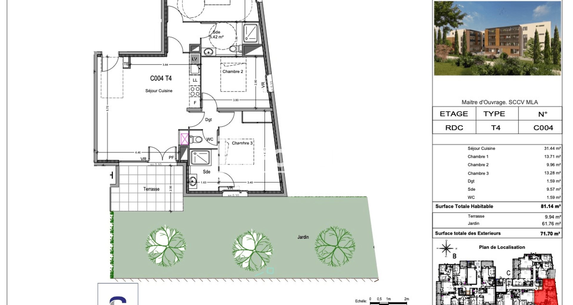 Appartement à louer, 81m², Morières-lès-Avignon