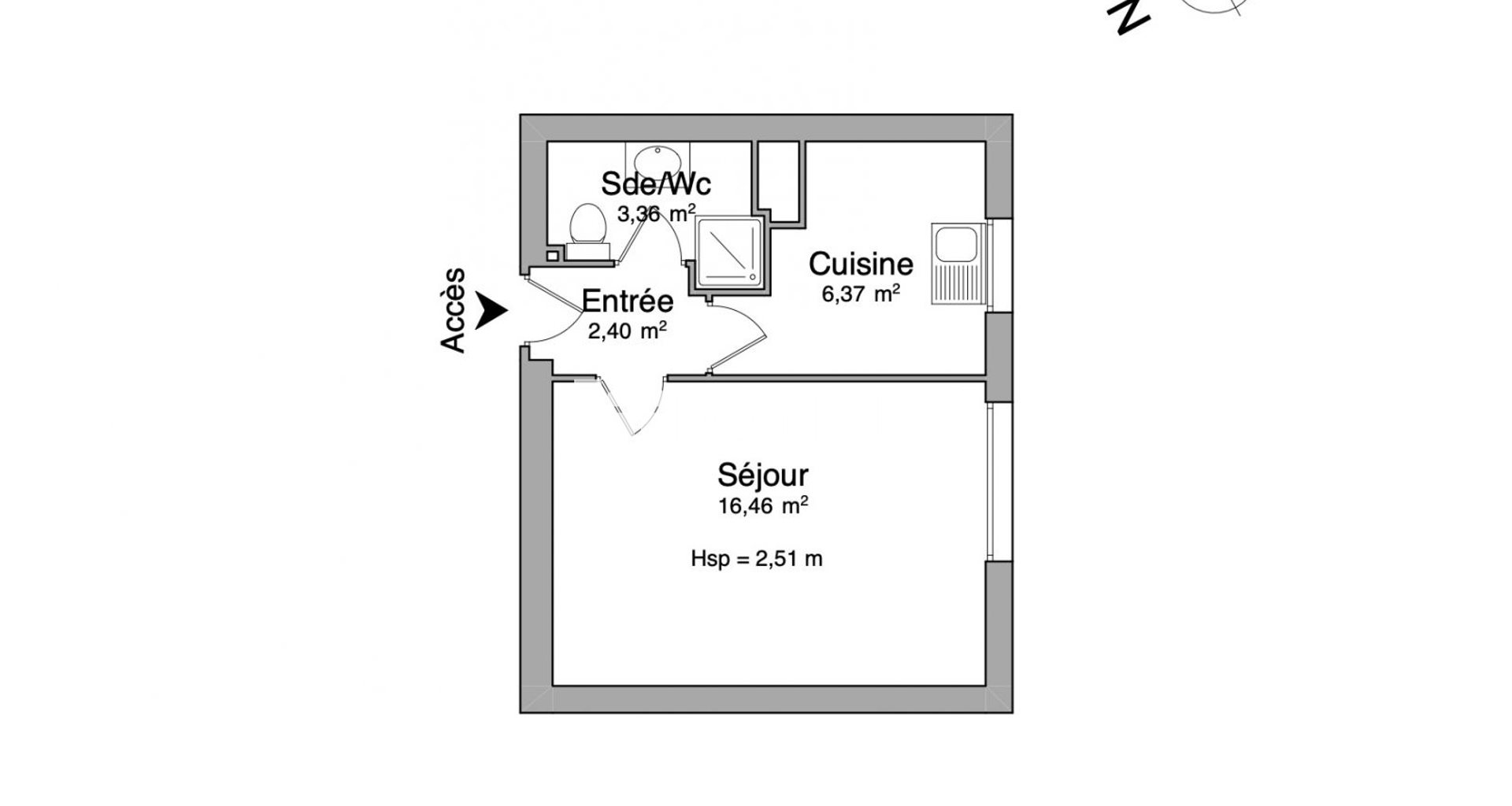 Appartement à louer, 28m², Lyon 8ème