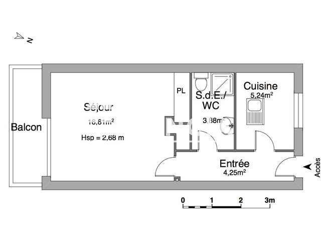 Appartement à louer, 29m², Toulon