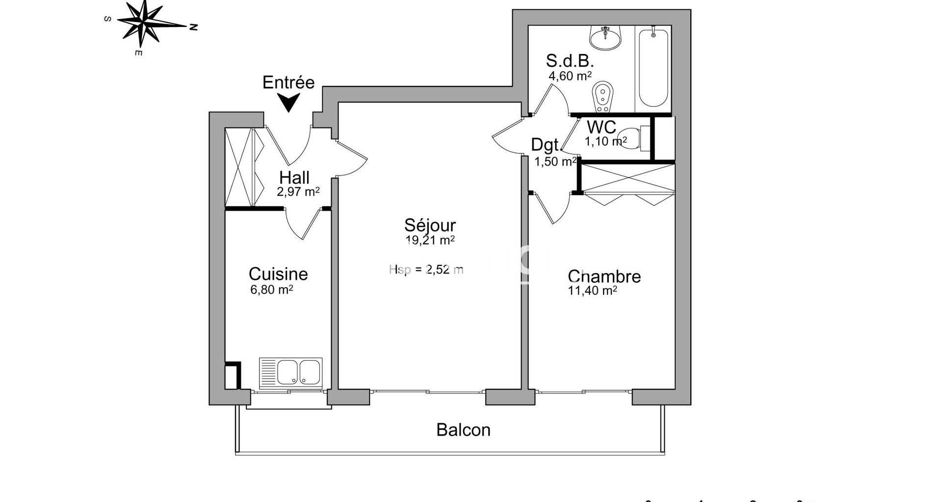 Appartement à louer, 47m², Le Perreux-sur-Marne