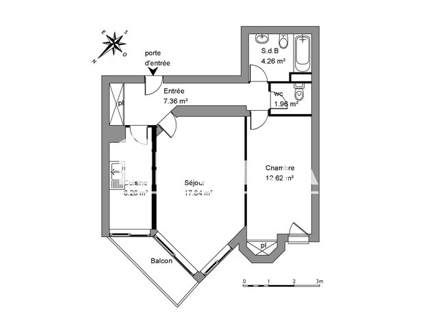 Appartement à louer, 50m², Montpellier
