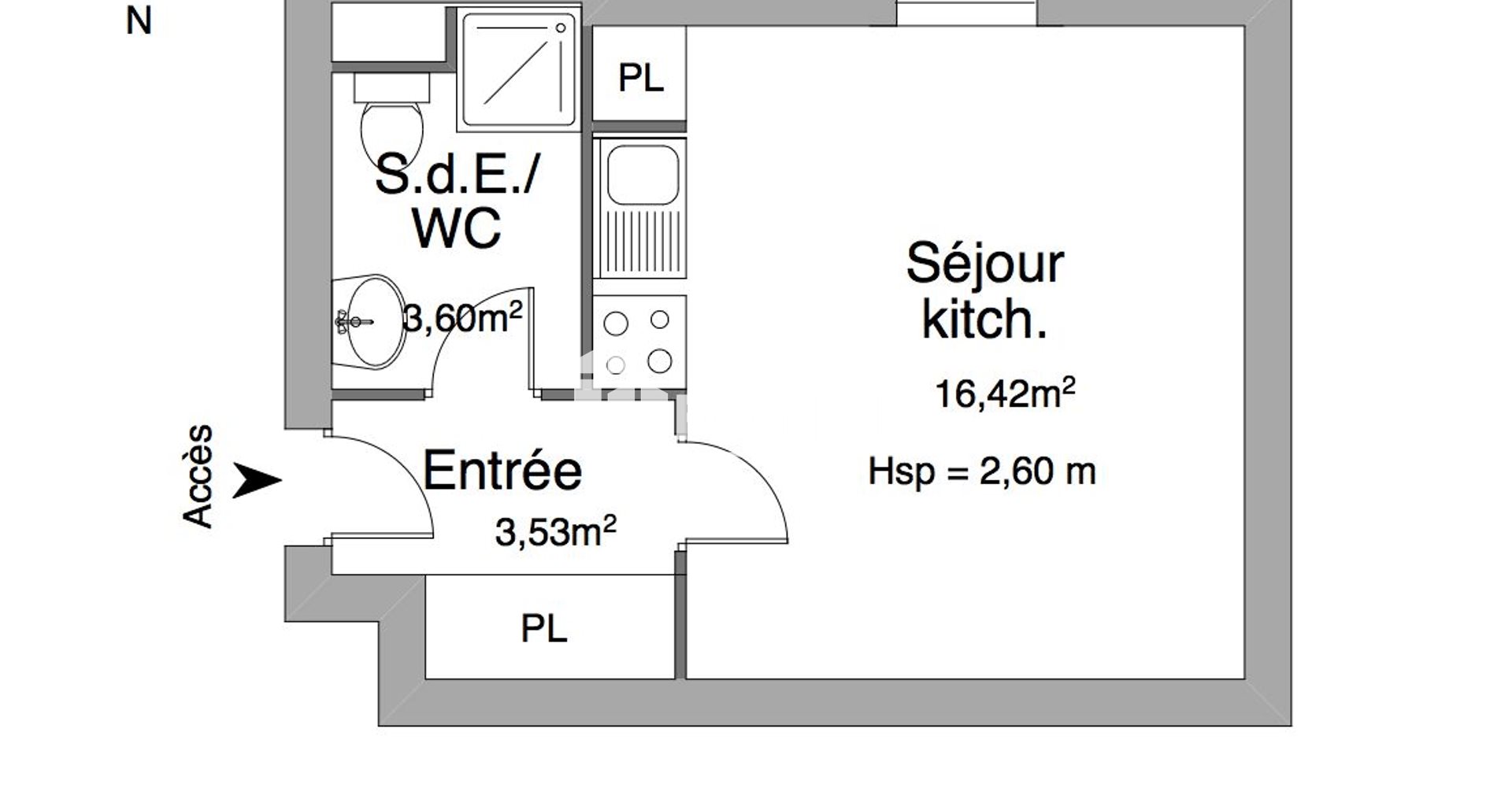 Appartement à louer, 23m², Bourg-la-Reine