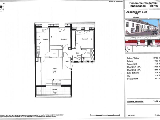 Appartement à louer, 73m², Talence