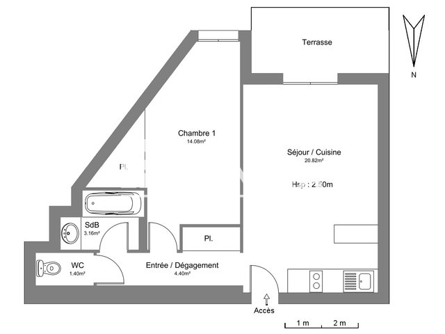 Appartement à louer, 43m², Tarbes