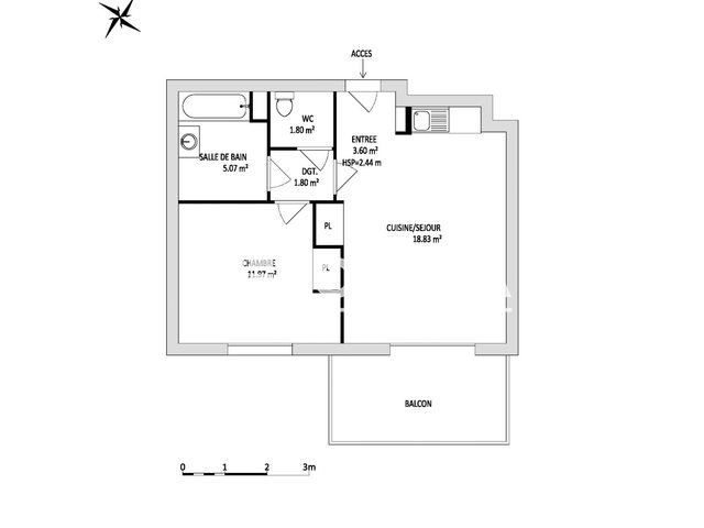 Appartement à louer, 43m², Évian-les-Bains