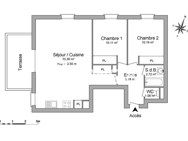 Appartement à louer, 62m², Agde (Cap d'Agde)