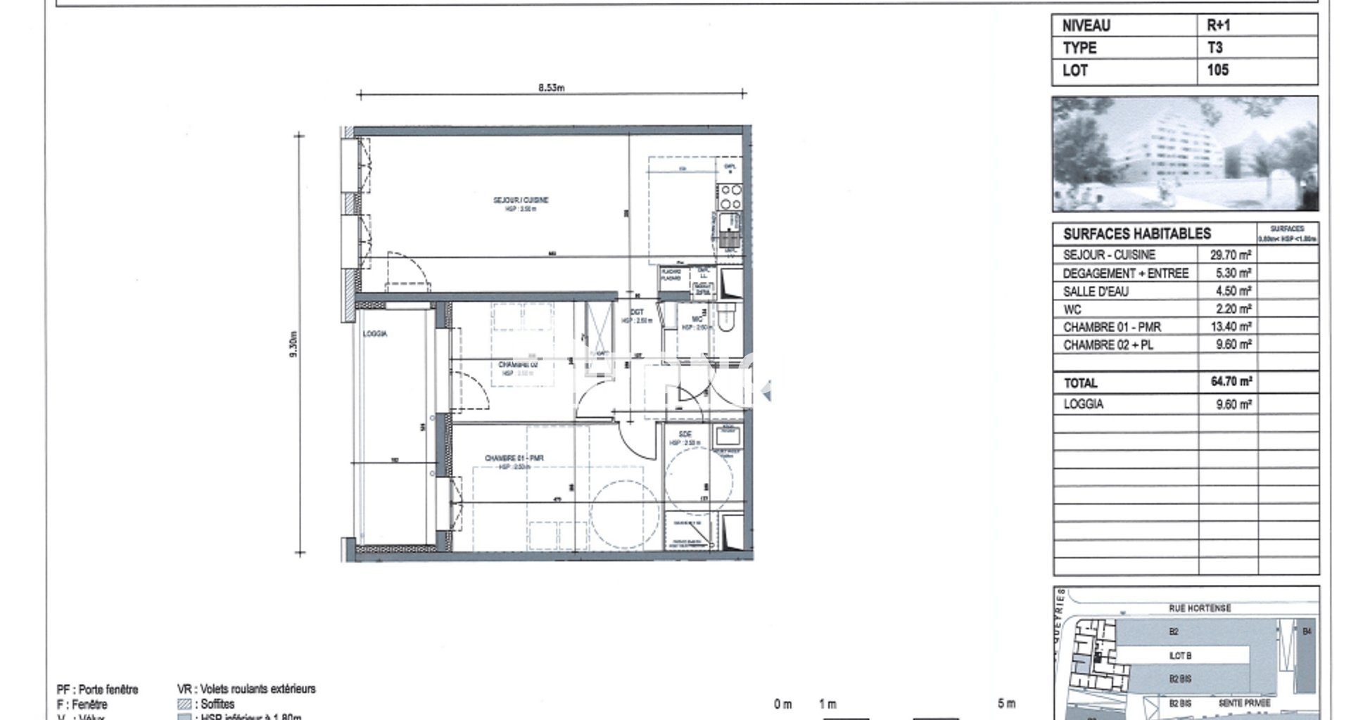 Appartement à louer, 64m², Bordeaux