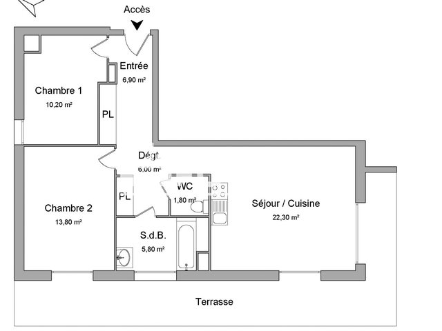 Appartement à louer, 66m², Mundolsheim