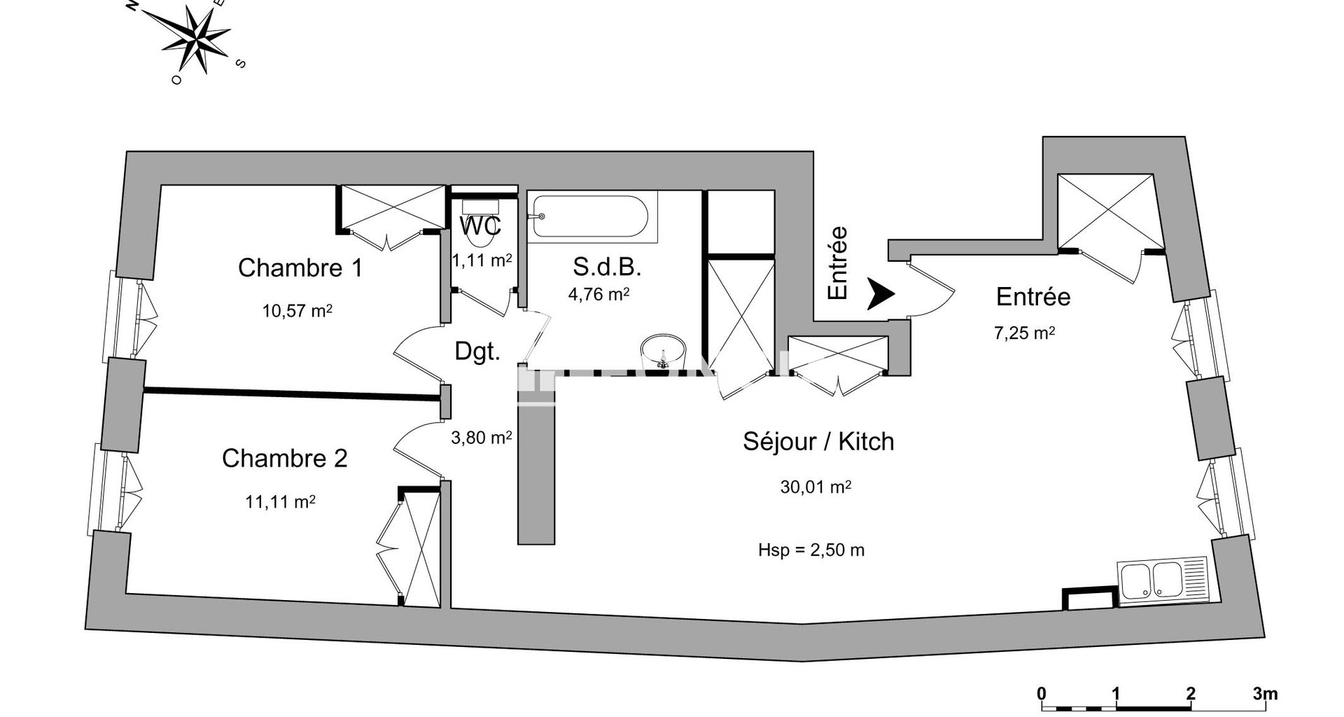 Appartement à louer, 68m², Bourg-lès-Valence