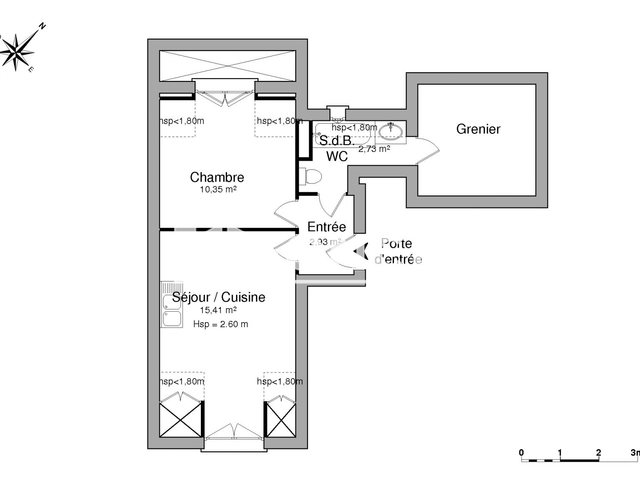 Appartement à louer, 31m², Lorient