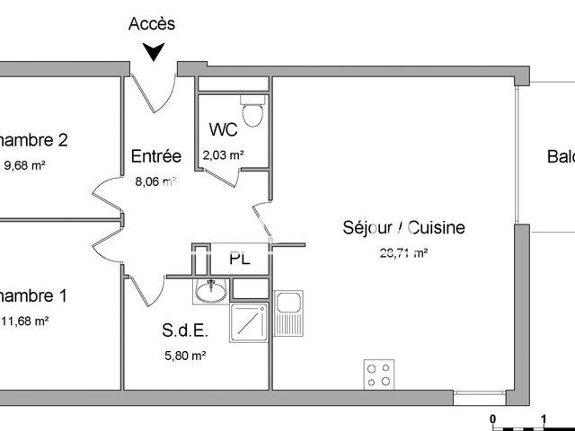 Appartement à louer, 65m², Balma