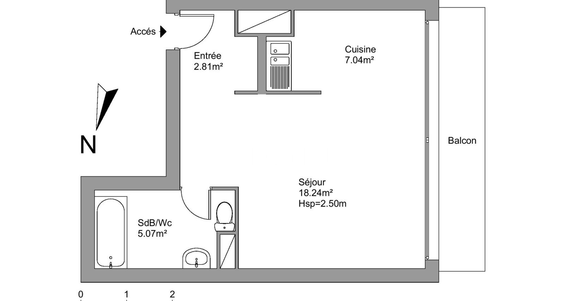 Appartement à louer, 33m², Clichy