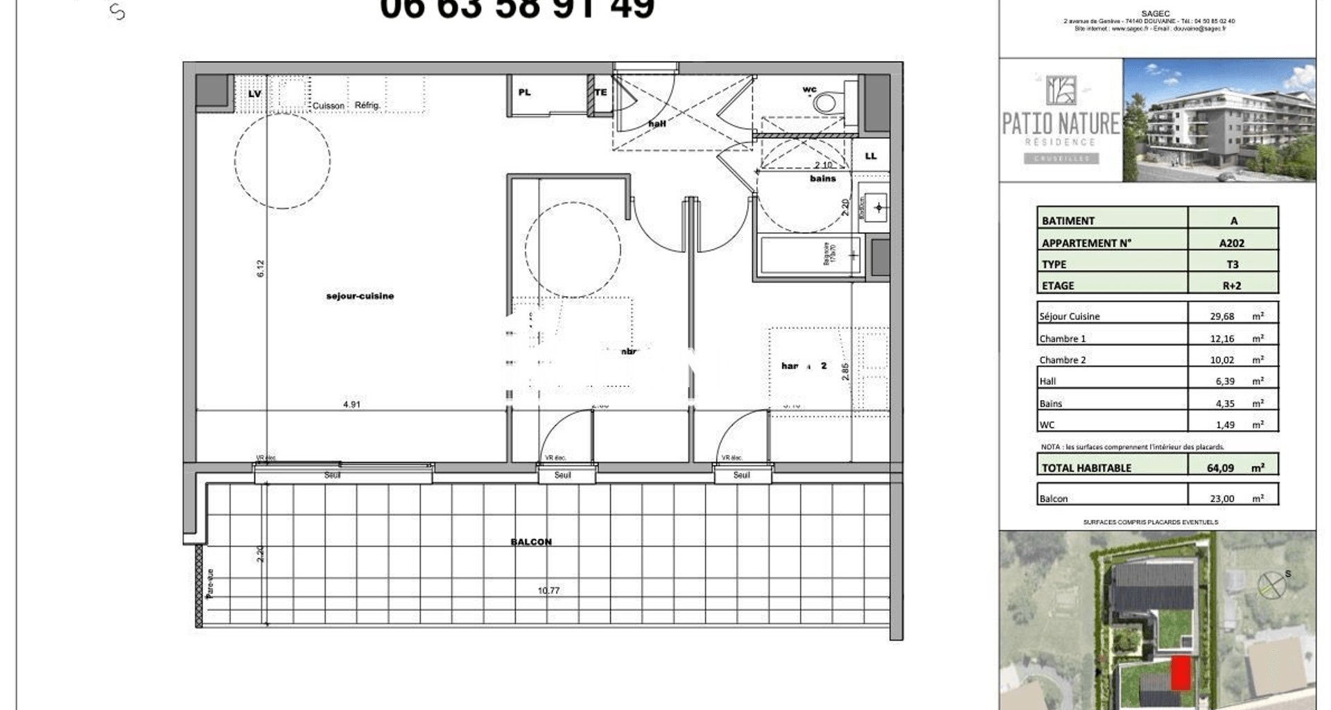 Appartement à louer, 64m², Cruseilles