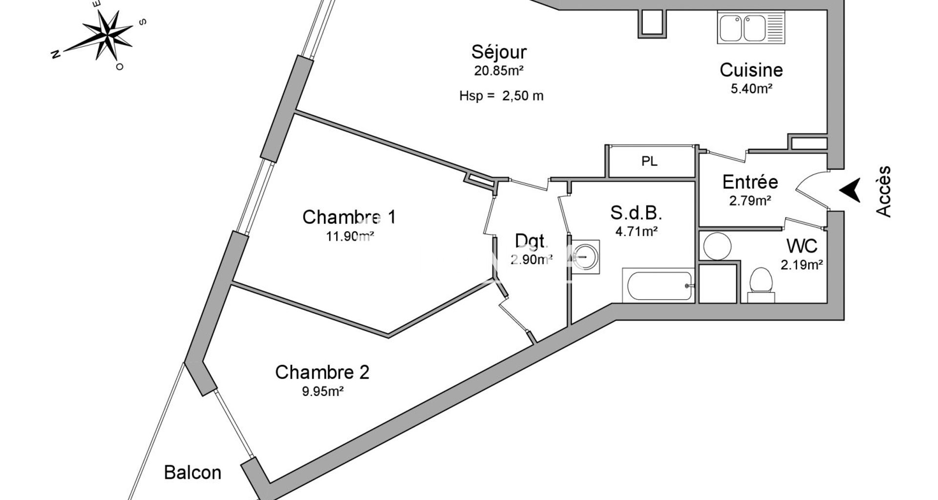 Appartement à louer, 60m², Chatou